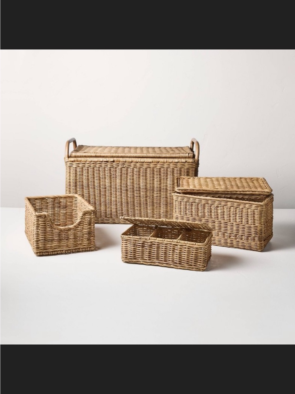 Large Rattan Storage Basket with Lid - Hearth & Hand™ with Magnolia - Picture 5 of 5
